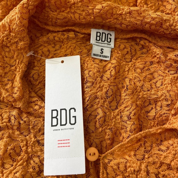 BDG Urban Outfitters Cut-Out Cropped Button Front Knit Shirt - Picture 8 of 9